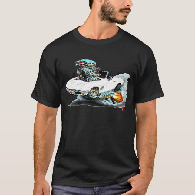 T-shirt Convertible 1966-67 blanc de Corvette (Devant)