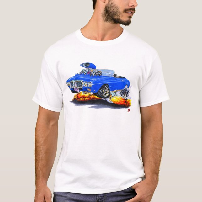 T-shirt Convertible 1969 bleu de Firebird (Devant)