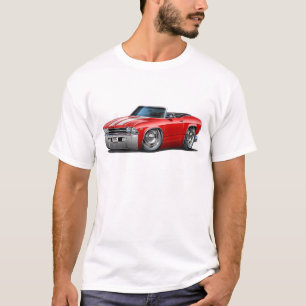 T-shirt Convertible 1969 Rouge-Blanc de Chevelle