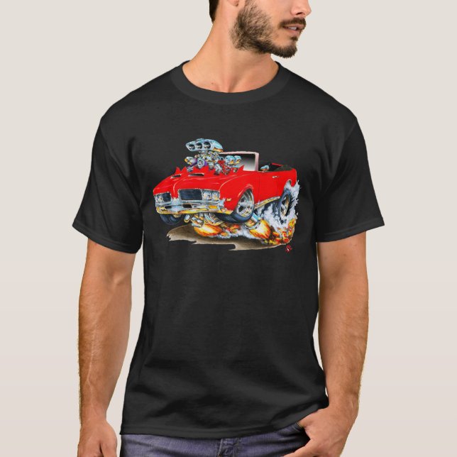 T-shirt Convertible 1969 rouge de sabre d'abordage d'Olds (Devant)