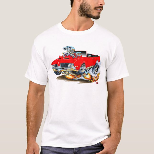 T-shirt Convertible 1969 rouge de sabre d'abordage d'Olds (Devant)