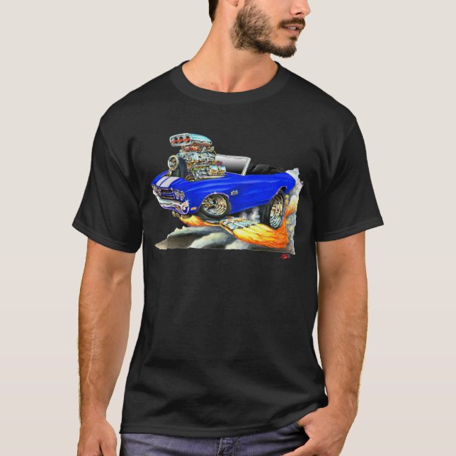 T-shirt Convertible 1970 Bleu-Blanc de Chevelle (Devant)