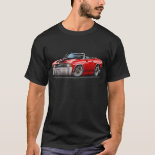 T-shirt Convertible 1971-72 Rouge-Noir de Chevelle
