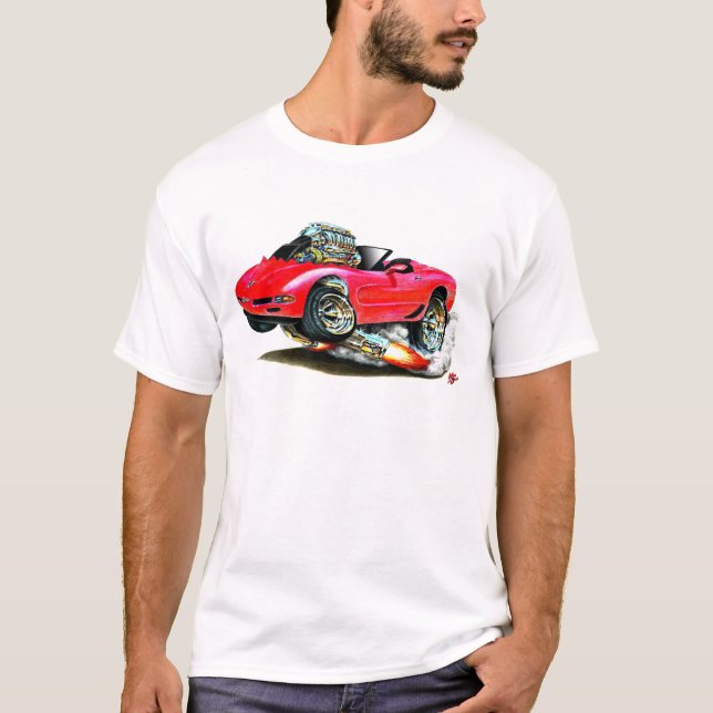 T-shirt Convertible 1998-2004 rouge de Corvette (Devant)