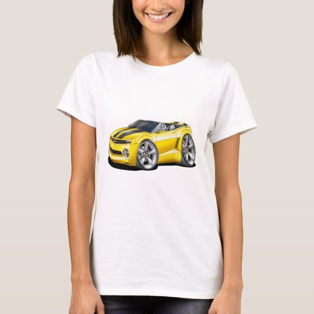 T-shirt Convertible 2012 Jaune-Noir de Camaro (Devant)