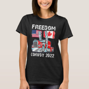 T-shirt Convoi 2022 Canada & Amrica Freedom Trucker Acclam
