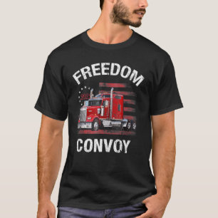 T-shirt Convoi Liberté À Dc 2022 Truckers Retro Vintage