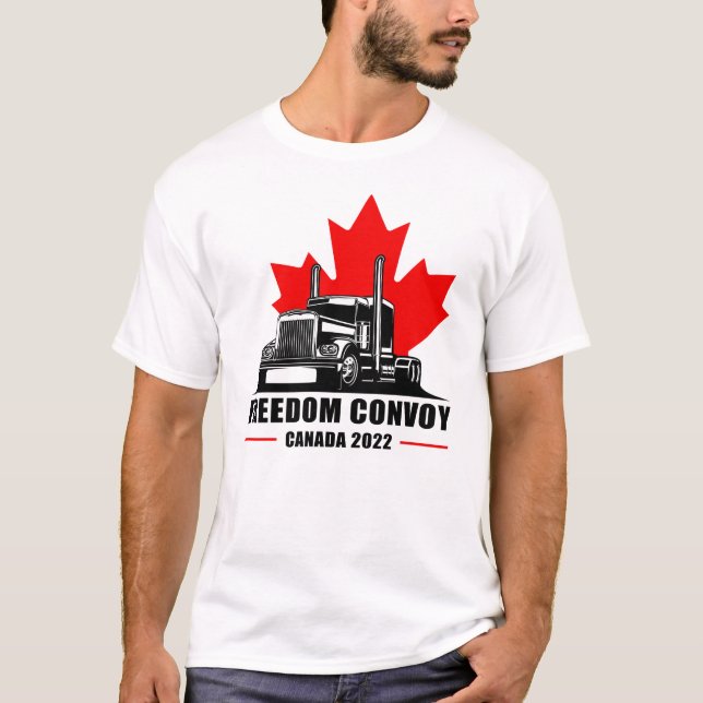 T-shirt Convoi pour la liberté Camionneurs patriotes canad (Devant)