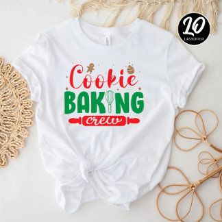 T-shirt Cookie Baking Crew Amusant Famille de Noël