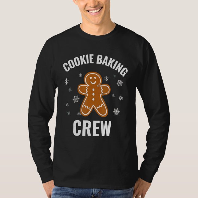 T-shirt Cookie Baking Crew Drôle Holiday (Devant)