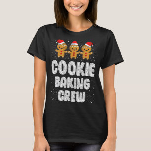 T-shirt Cookie Baking Crew Famille Noël Gingerbread Te