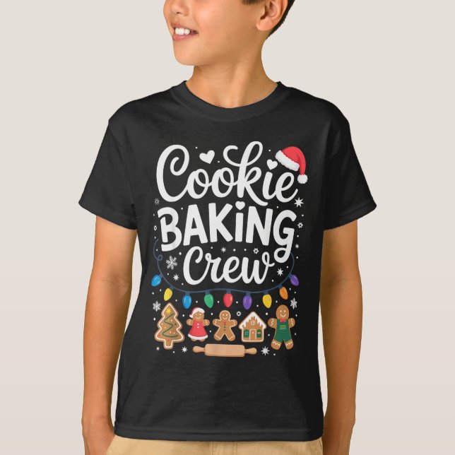 T-shirt Cookie Baking Crew Holiday Squad Gingerbread Chris (Devant)