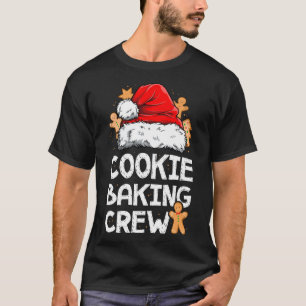 T-shirt Cookie Baking Crew Noël Père Noël Family Gingerbr
