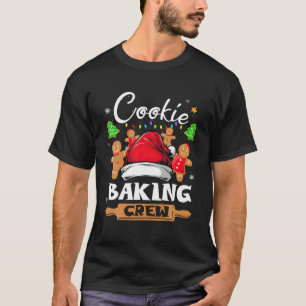 T-shirt Cookie Baking Crew Noël Père Noël Family Gingerbr