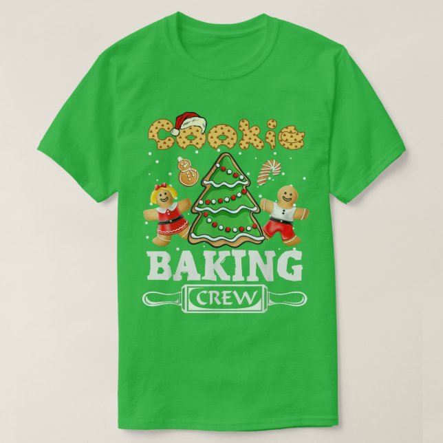 T-shirt Cookie Baking Crew Noël Père Noël Matching Family (Design devant)