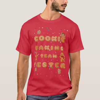 T-shirt Cookie Baking Team Tester Christmas T Cadeau