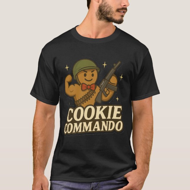 T-Shirt Cookie Commando – Édition Cravate Muscles (Devant)