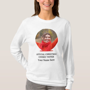 T-shirt cookie de Noël moderne personnalisé modèle photo T
