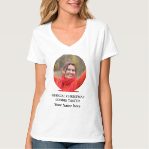 T-shirt cookie de Noël moderne personnalisé modèle photo T