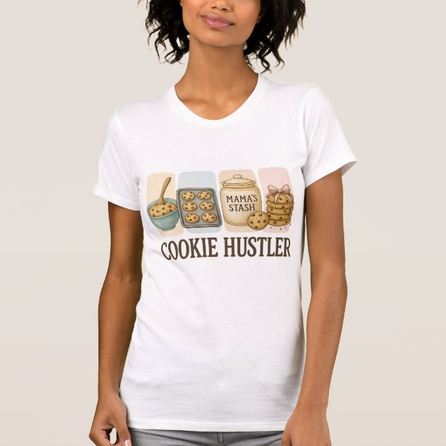 T-shirt "Cookie Hustler" Pastel Baking (Devant)