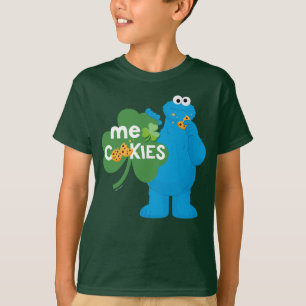 T-shirt Cookie Monster Amour shamrock