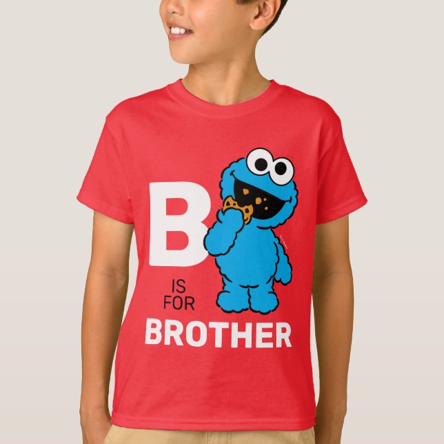 T-shirt Cookie Monster | B est pour Brother (Devant)