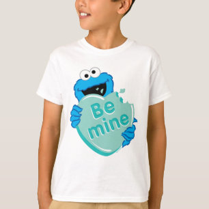 T-shirt Cookie Monster "Be Mine" Candy Saint-Valentin