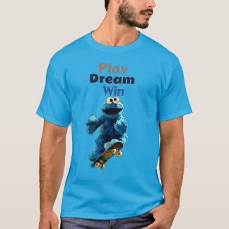 T-shirt Cookie Monster Skateboard Air Tracé Design
