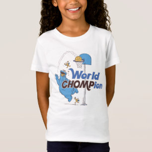 T-Shirt Cookie Monster Tirer sur des cerceaux de basket-