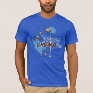 T-shirt Cookie Monster   Tirer sur des cerceaux de basket-