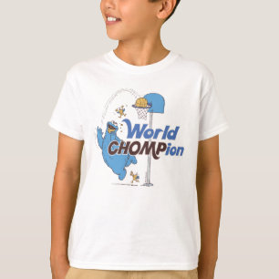 T-shirt Cookie Monster Tirer sur des cerceaux de basket-