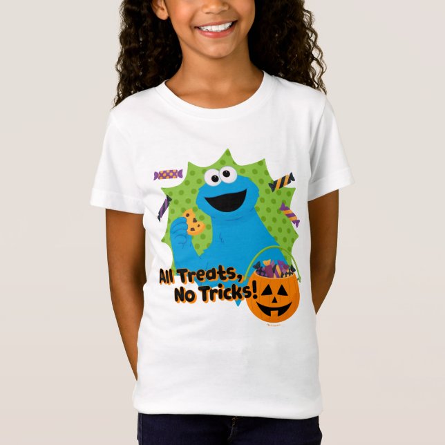 T-Shirt Cookie Monster | Tous Les Traitements, Pas De Truc (Devant)