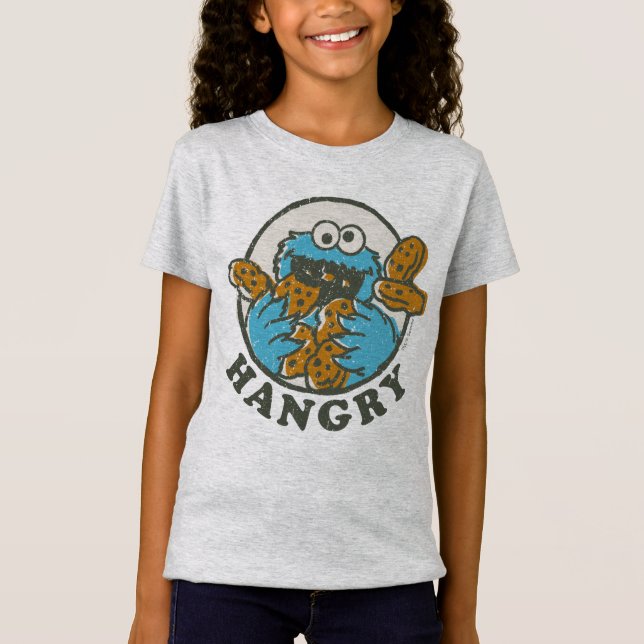 T-Shirt Cookie Monster Vintage | Affamé (Devant)