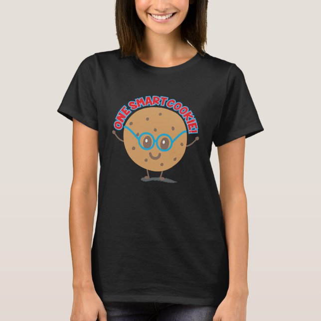 T-shirt Cookie Quote Nerd Geek Glasses Baker Baking (Devant)