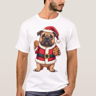 T-shirt Cookies Bulldog Père Noël