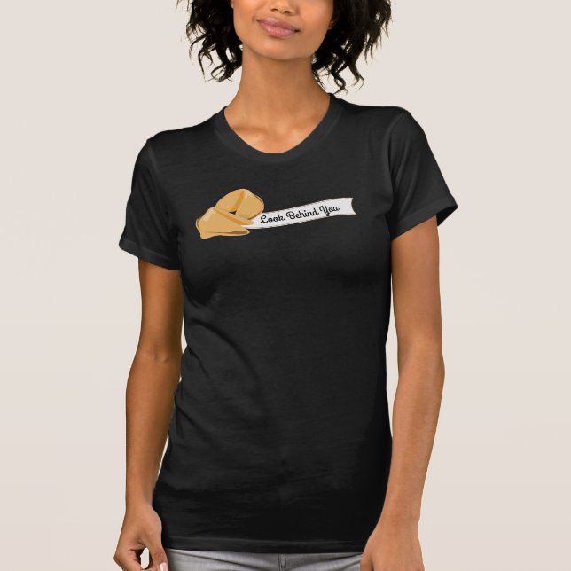 T-shirt Cookies Fortune Personnalisés, Regardez Derrière V (Devant)