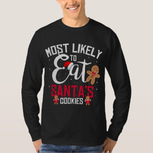 T-shirt Cookies Père Noël Drôle Les Plus Susceptibles De M