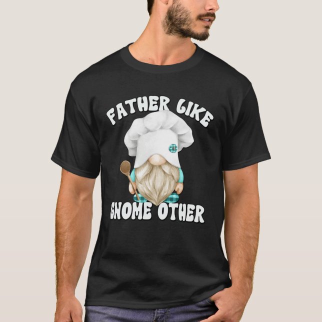 T-shirt Cooking Gnome Graphic For Men  Dad Saying (Devant)
