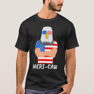 T-shirt Cool à mâchoires, aigle patriotique 4 juillet homm