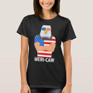 T-shirt Cool à mâchoires, aigle patriotique 4 juillet homm
