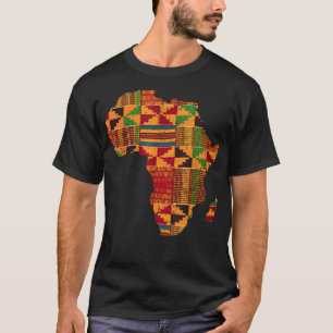 T-shirt Cool Africa Map Kente Cloth Venin For Men Women Af
