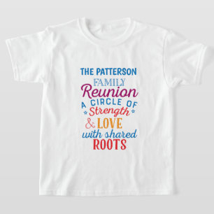 T-shirt Cool ajouter Nom de famille force amour racines ré