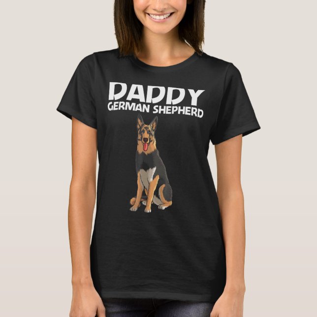 T-shirt Cool Allemand Berger Pour Hommes Papa GSD Chien K9 (Devant)