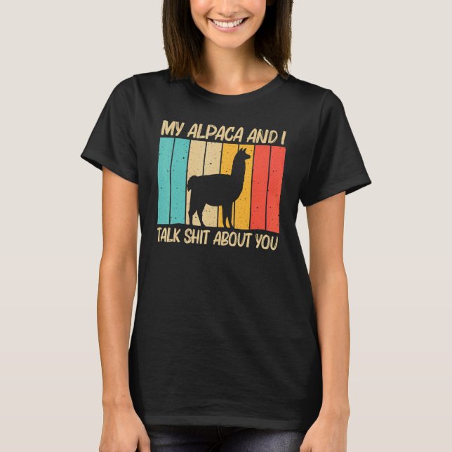 T-shirt Cool Alpaca For Men Women Peruvian Animal Alpaca   (Devant)