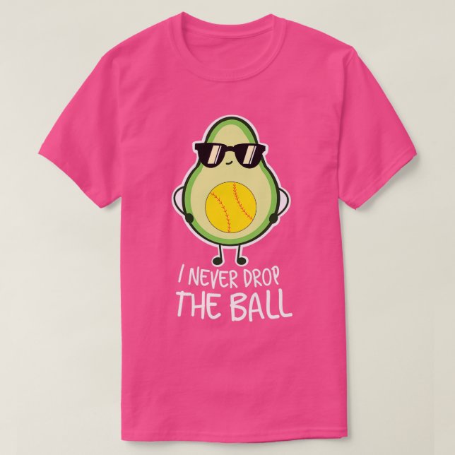 T-shirt Cool Amusant Avocado Softball (Design devant)