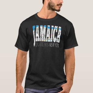 T-shirt Cool amusant Jamaïque Queens New York avec carte d