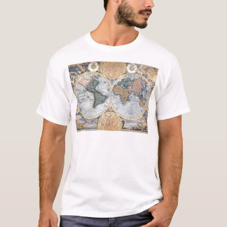 T-shirt Cool antique de carte du monde