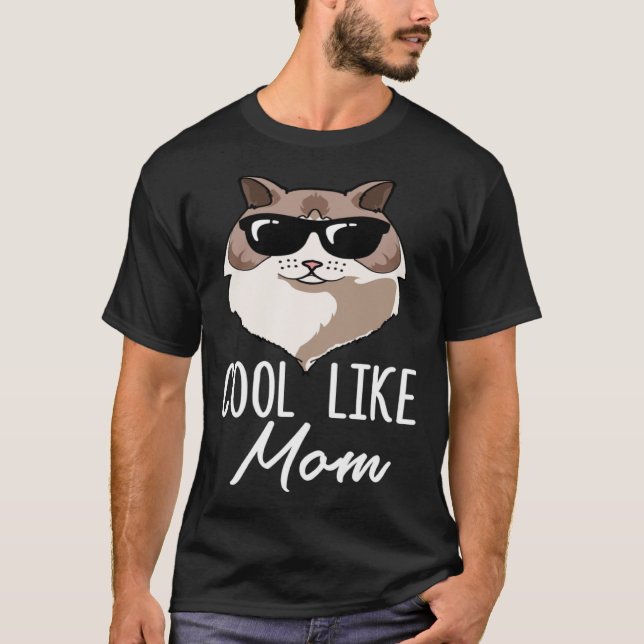 T-shirt Cool as Mama  Ragdoll Cat Mum Christmas (Devant)