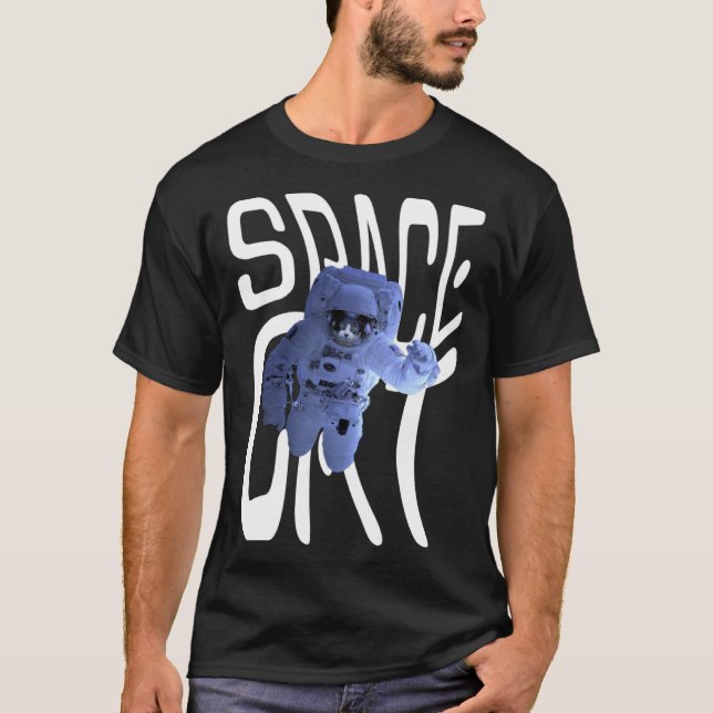 T-shirt Cool Astronaut Space Cat (Devant)