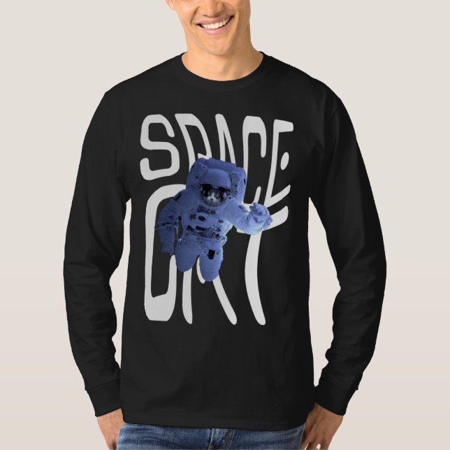 T-shirt Cool Astronaut Space Cat (Devant)